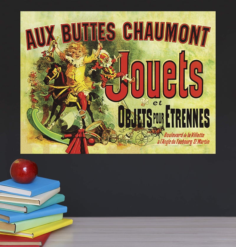 Palace Learning PalaceLearning Poster Toys (as seen in Monica's Apartment on Friends) - Aux Buttes Chaumont Jouets by Jules Cheret 1885 - Vintage Art Print Antique 18" x 24" Laminated - Image 4